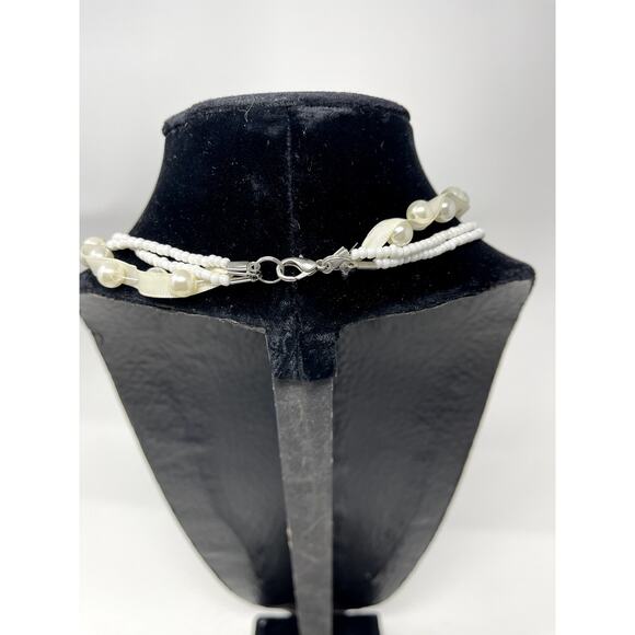 Vintage Lace, Crystal & Pearl Long Layered Necklace ~Wedding ~Victorian - Picture 7 of 10